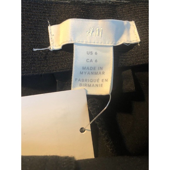 H & M Women’s Black Slacks Pants Trousers Regular Waist Ankle Size 6 - Picture 7 of 7